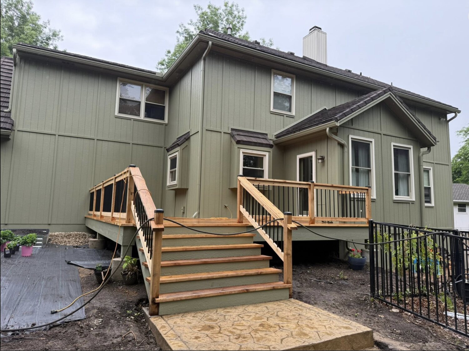 Custom cedar deck build
